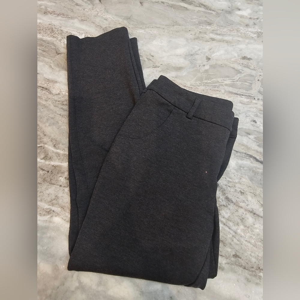 Christopher & Banks Signature Slimming 10P Petite Gray Pull-On Dress Pants